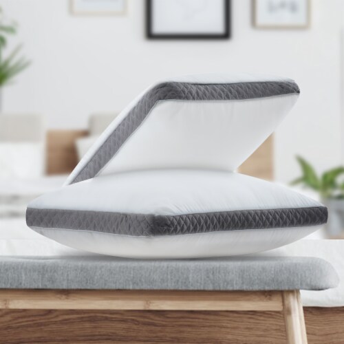 Gusseted bed pillows top