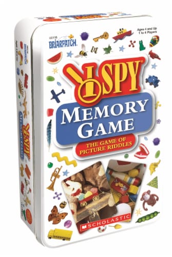 University Games I Spy Memory Travel Tin Card Game Perspective: front