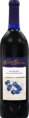 Three Lakes Winery Blueberry Wisconsin Wine Perspective: front