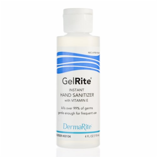 GelRite Ethyl Alcohol Scented Hand Sanitizer 4 oz. Bottle 1 Ct Perspective: front