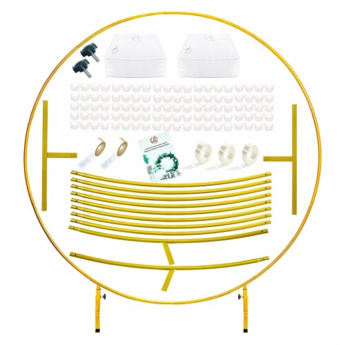 LANGXUN Gold Metal Balloon Decoration Arch Kit for Wedding and Birthday Party Perspective: front