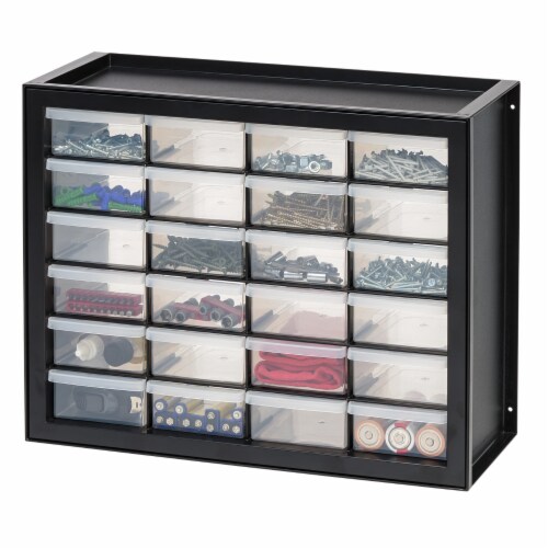 IRIS USA 24 Drawer Small Parts and Hardware Organizer Cabinet, Black, 1  Unit - Fred Meyer