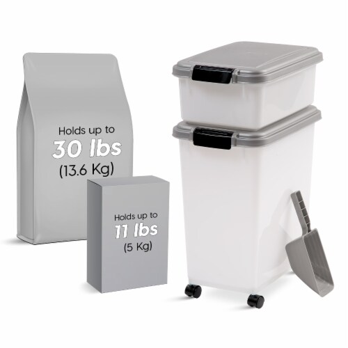 IRIS USA 3 Piece Airtight Food Storage Container Combo with Scoop