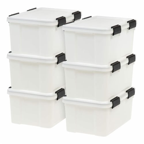 IRIS USA 19 Quart Weathertight Stackable Storage Box, Secure Lid