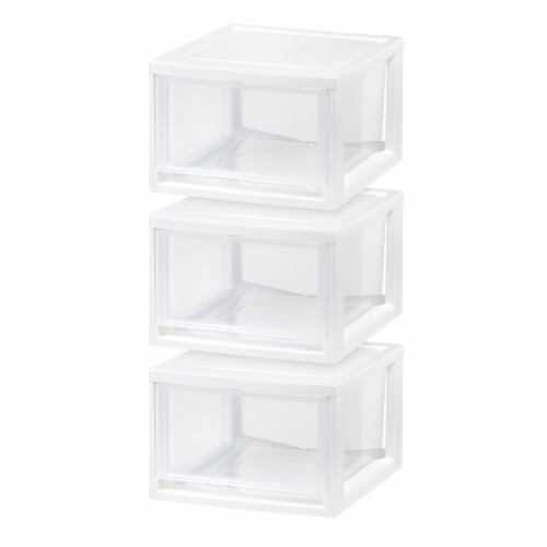 IRIS USA 3Pack 14.5qt Stackable Plastic Storage Drawers, White, 3 Units -  Fry's Food Stores