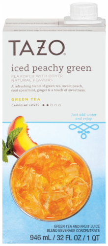 Tazo Peachy Green Latte Perspective: front
