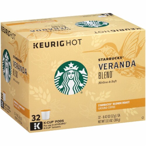 Starbucks Veranda Blend Blonde Roast Ground Coffee K Cup Pods 32