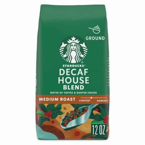 Starbucks Decaf House Blend Medium Roast Ground Coffee Perspective: front