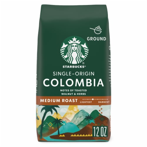 Starbucks Colombia Medium Roast Ground Coffee Perspective: front