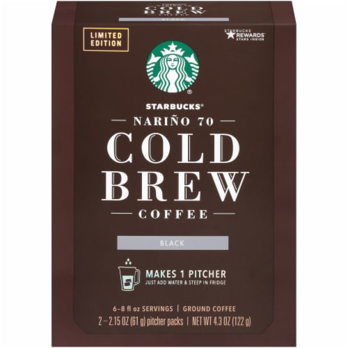 Starbucks® Cold Brew Pitcher Packs Ground Coffee Perspective: front