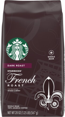 Starbucks® French Roast Dark Roast Whole Bean Coffee Perspective: front