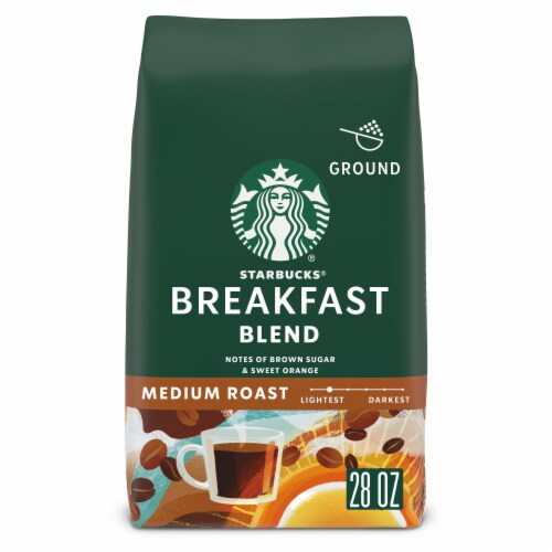 Starbucks Breakfast Blend Medium Roast Ground Coffee Perspective: front