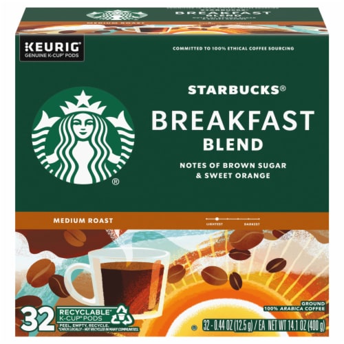 Starbucks® Breakfast Blend Medium Roast K-Cup® Coffee Pods