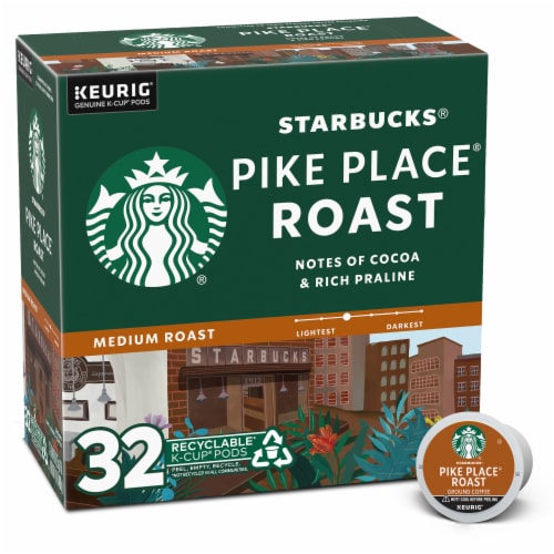 Starbucks Pike Place Medium Roast K-Cup Coffee Pods Perspective: front