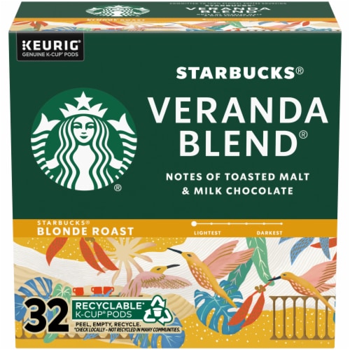 Starbucks Veranda Blend Blonde Roast K-Cup Coffee Pods Perspective: front