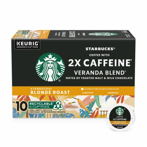 Starbucks® PLUS with 2X Caffeine Blonde Roast K-Cup Coffee Pods