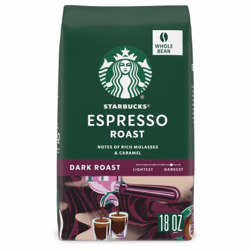 Starbucks Espresso Roast Whole Bean Coffee Perspective: front