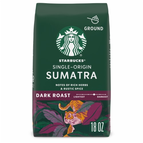 Starbucks Sumatra Dark Roast Ground Coffee Perspective: front