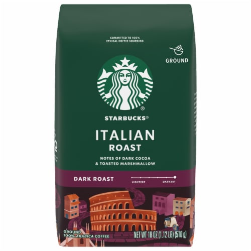 Starbucks Italian Dark Roast Ground Coffee Perspective: front