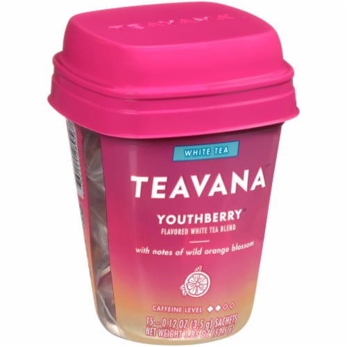 Teavana™ Youthberry Flavored White Tea Blend Sachets Perspective: front