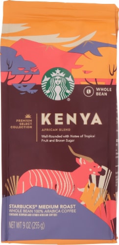 Starbucks Kenya Medium Roast Whole Bean Coffee Perspective: front