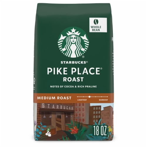Starbucks Pike Place Medium Roast Whole Bean Coffee Perspective: front