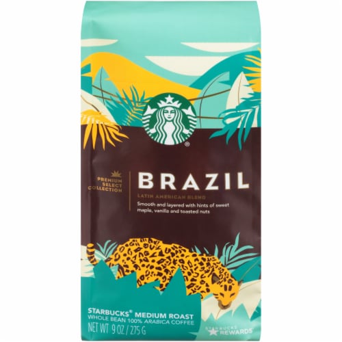 Starbucks Brazil Medium Roast Whole Bean Coffee Perspective: front