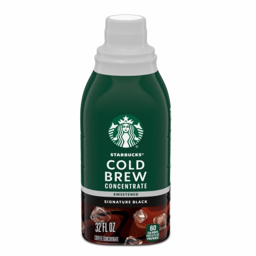 Starbucks Sweetened Signature Black Cold Brew Multi-Serve Coffee Concentrate Perspective: front