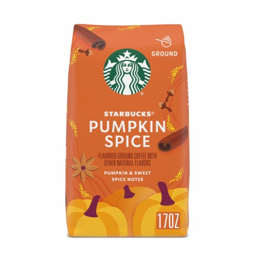 Starbucks Pumpkin Spice Limited Edition 100% Arabica Flavored Ground Coffee Perspective: front