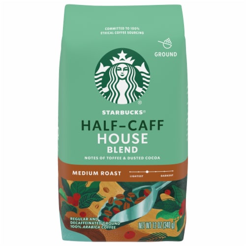 Starbucks® Half-Caff House Blend Medium Roast Ground Coffee Perspective: front