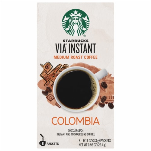 Starbucks VIA Single-Origin Colombia Medium Roast Instant Coffee Perspective: front