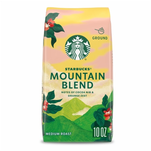Starbucks Mountain Blend Medium Light Roast Ground Coffee Perspective: front