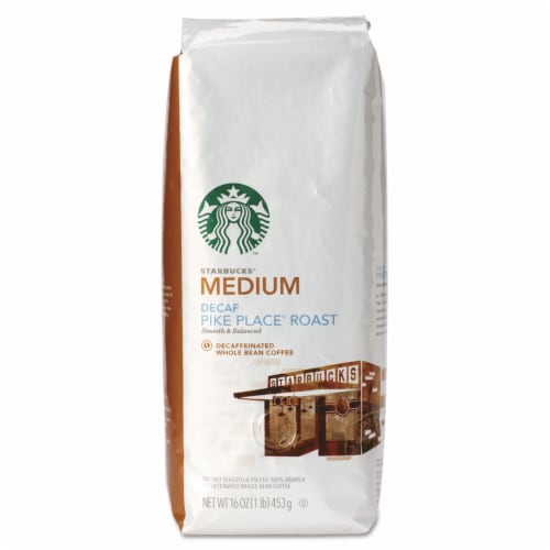 Starbucks Decaf Pike Place Roast Whole Bean Coffee Perspective: front
