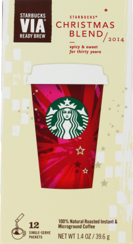 Starbucks VIA Ready Brew Christmas Blend Instant Coffee Single-Serve Packets Perspective: front
