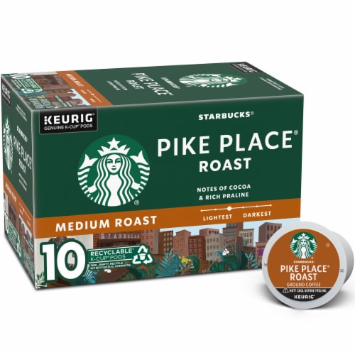 Starbucks Pike Place Roast Medium Roast K-Cup Coffee Pods Perspective: front