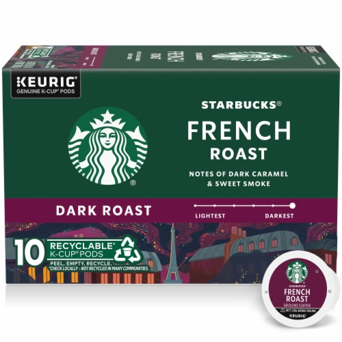 Starbucks French Roast Dark Roast K-Cup Coffee Pods Perspective: front