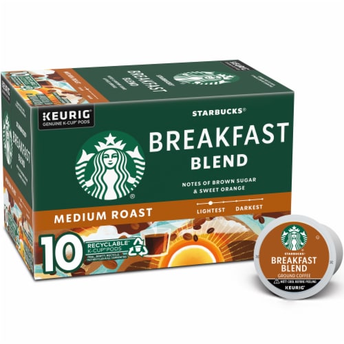 Starbucks® Breakfast Blend Medium Roast K-Cup® Coffee Pods