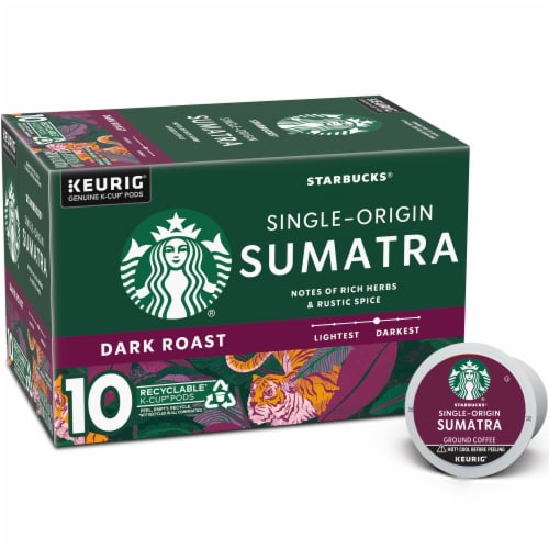 Starbucks® Sumatra Dark Roast K-Cup Coffee Pods Perspective: front