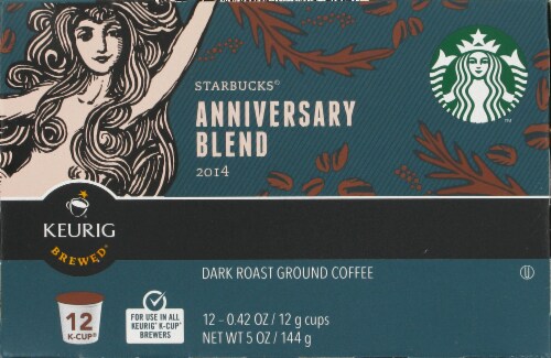 Starbucks® Anniversary Blend Dark Roast K-Cup Coffee Pods Perspective: front