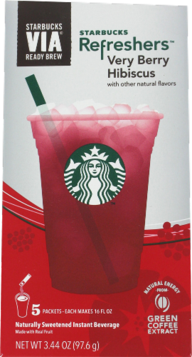 Starbucks VIA Very Berry Hibiscus Refreshers, 5 Count - Kroger