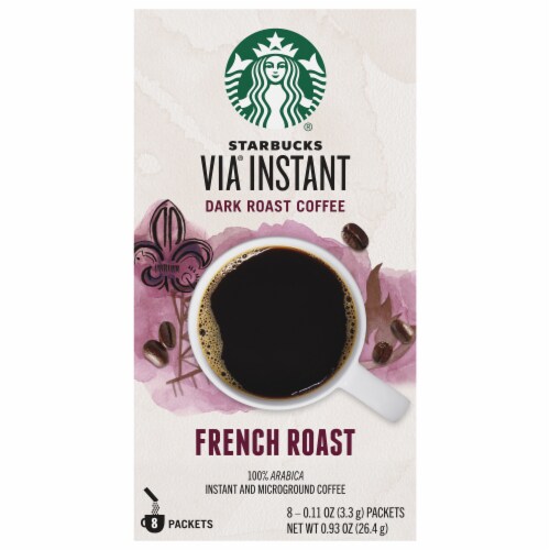 Starbucks® Via French Dark Roast Instant Coffee Perspective: front