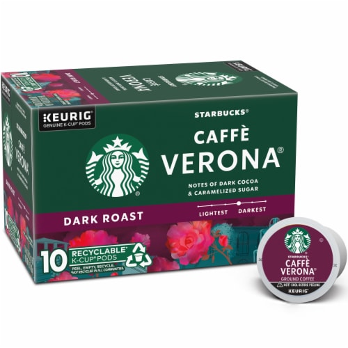 Starbucks Caffè Verona Dark Roast K-Cup Coffee Pods Perspective: front