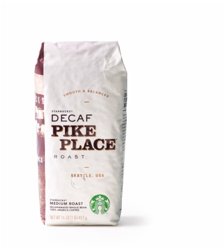 Starbucks® Decaf Pike Place® Medium Roast Whole Bean Coffee Perspective: front
