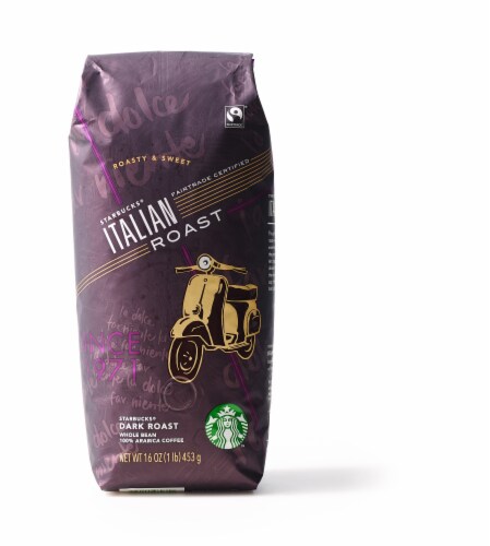 Starbucks® Italian Roast Dark Roast Whole Bean Coffee Perspective: front