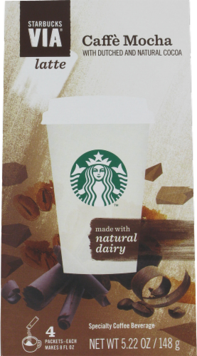Starbucks VIA Caffe Mocha Latte Drink Mix Perspective: front