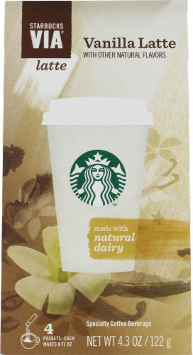 Starbucks VIA Vanilla Latte Drink Mix Perspective: front