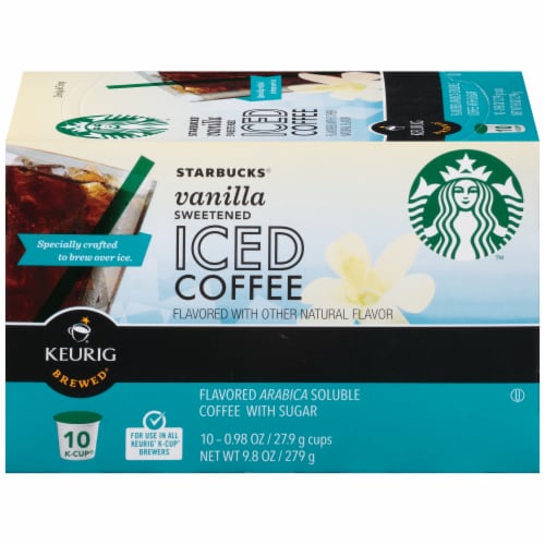 Starbucks Vanilla Sweetened Iced Coffee K Cups 10 ct Kroger
