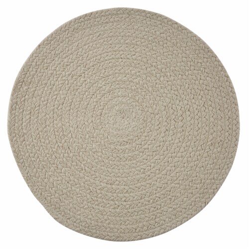 Split P Essex Round Placemat Set - Pebble Perspective: front