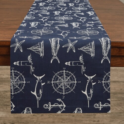 Split P Captain's Quarters Navy Table Runner 15 x 54, 1 table runner