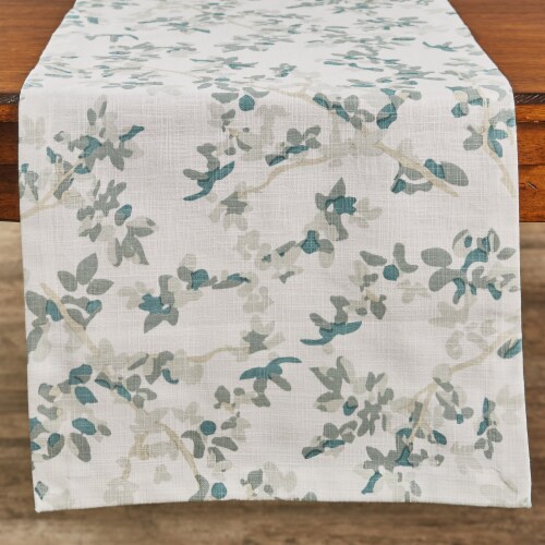 Split P Brie Print Table Runner 15  x 72 Perspective: front